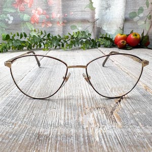tortoiseshell light gold eyeglass frames only big round eyeglasses 1990s prescription glasses 90s nos vintage eyewear unisex/men/women retro