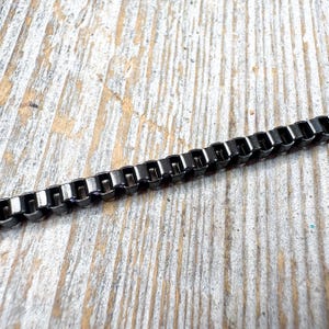 Bracelet stainless steel black box chain link jewelry men/women/unisex