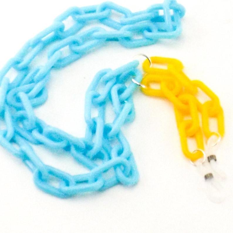 accessories for men women eyeglasses necklace for glasses eyeglass chain plastic blue and yellow