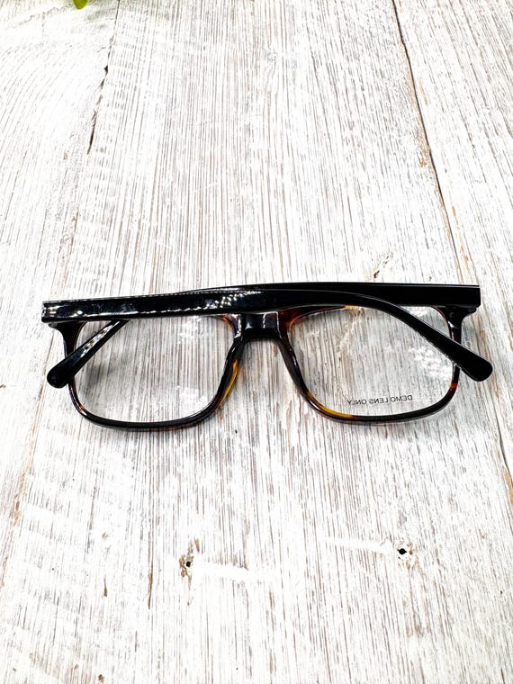 Big Square Tortoise-Shell Eyeglass Frames: 56[]18… - image 7