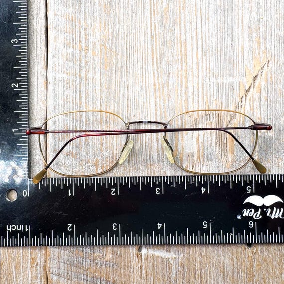 Vintage Square Glasses Frames: Gold & Brown Unise… - image 5