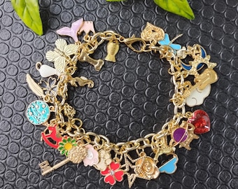personalized charm bracelet | gold charm bracelet | jewelry gift for her boho aesthetic accessories accessory cute stylish trendy girl/teen