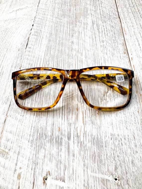 Square Tortoise-Shell Reading Glasses - image 5
