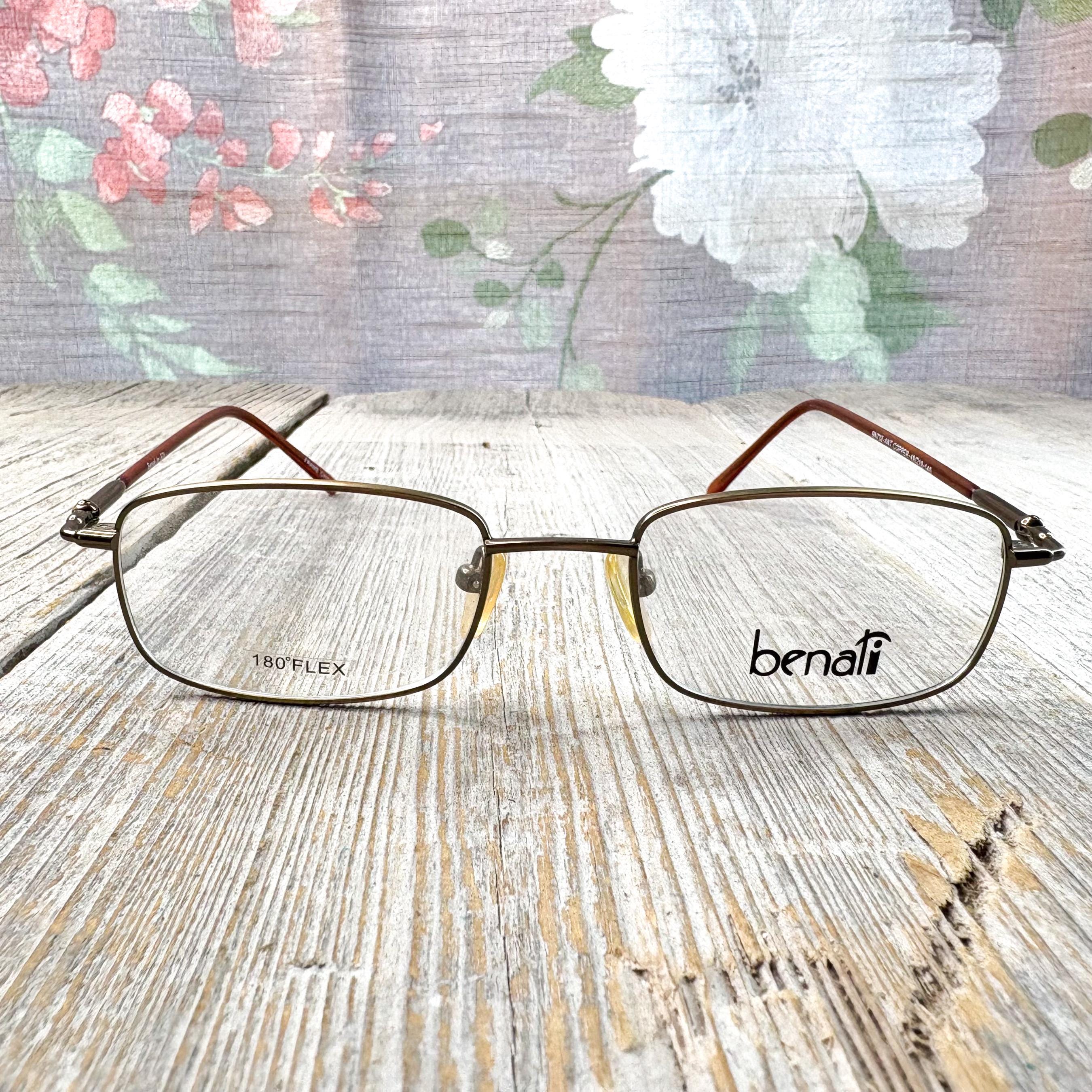Vintage Copper Eyeglass Frames: Rectangle Metal Glasses  display picture 2