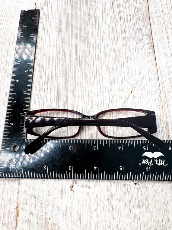 Rectangular Brown Eyeglasses: Vintage Eyeglasses … - image 5