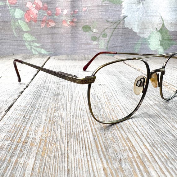 Vintage Square Aviator Eyeglasses Frames: Double … - image 2