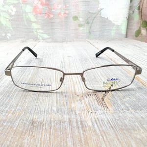 eyeglasses frame only 50[]17/135 rectangle gunmetal eyeglasses unisex/men/women glasses deadstock/vintage/nos prescription eyewear 1990s