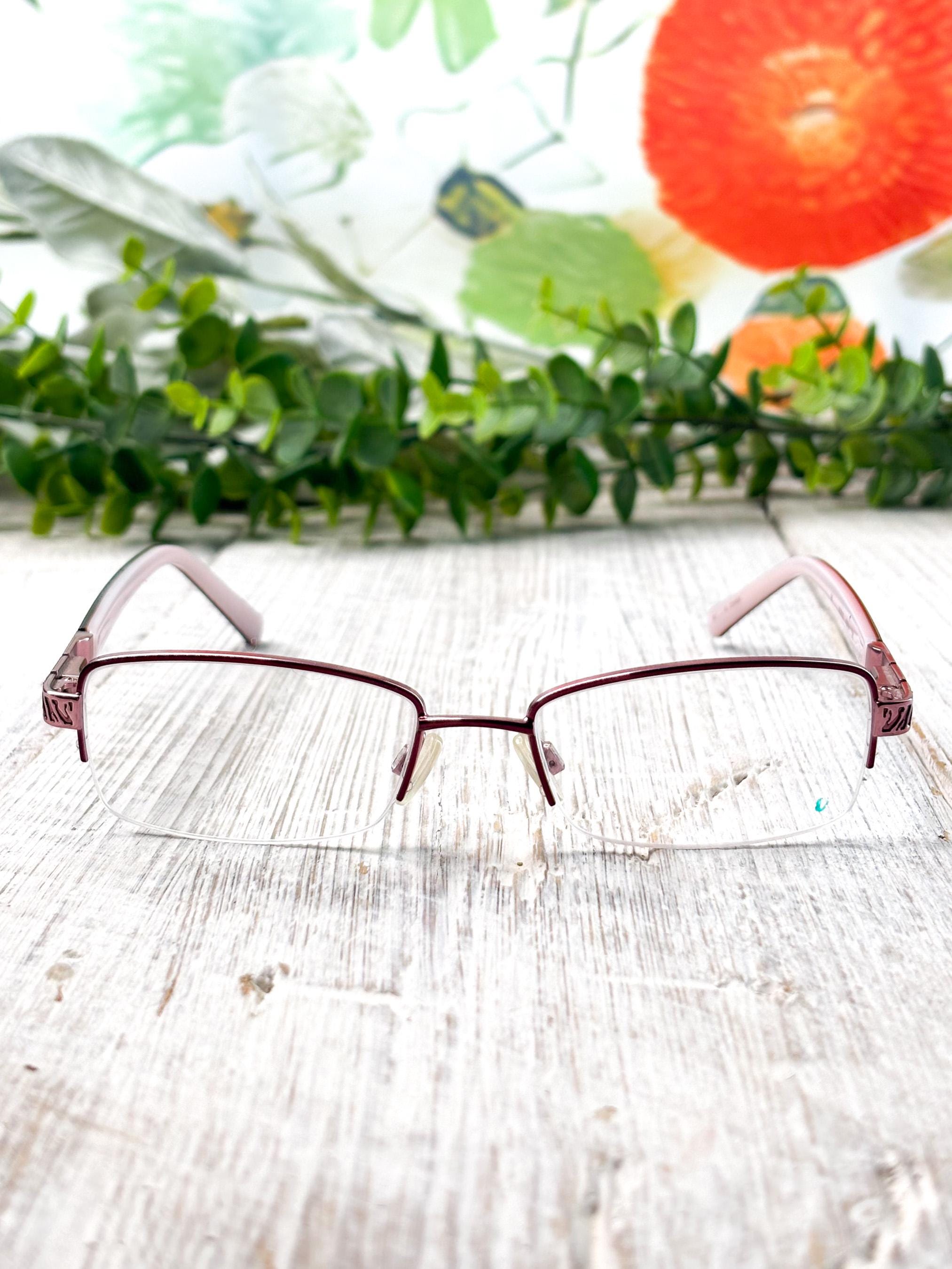 Raspberry Pink Semi-rimless Eyeglasses: 50[]17-135 - Etsy