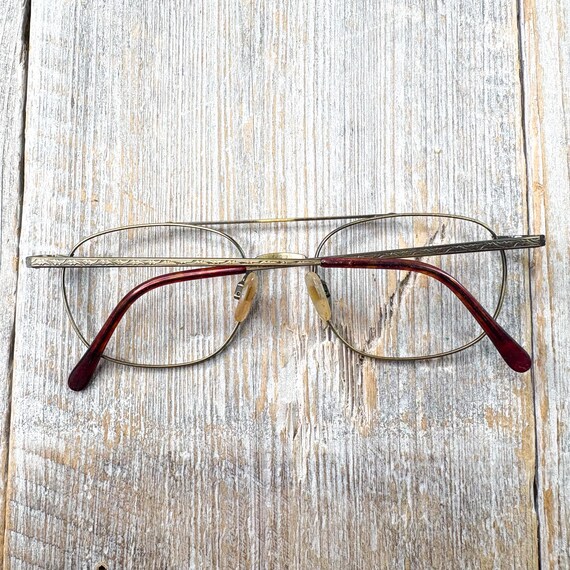 Vintage Square Aviator Eyeglasses Frames: Double … - image 7
