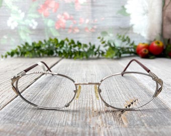 Vintage Oval Eyeglass Frames: Metal Unisex Eyewear, 1990s Deadstock