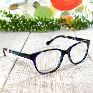 Vintage Square Eyeglasses: Purple Tortoise-Shell Plastic (52[]17-140)