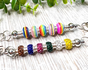 Rainbow Beaded Cinch Clip:  Women's Fashion Accessory