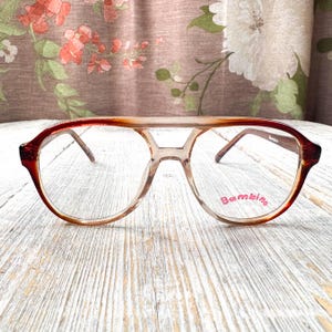 kids eyeglass frames only plastic aviator eyeglasses brown 46[]16/120 child/children/girls/boys glasses vintage/deadstock prescription