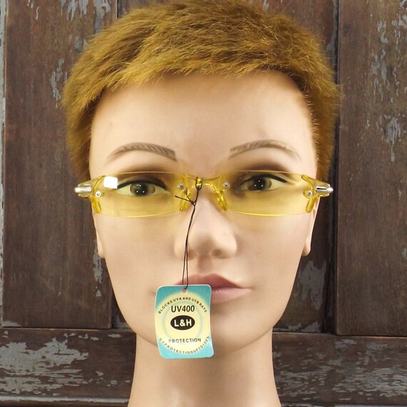 slim sunglasses, rimless sunglasses vintage NOS s… - image 7