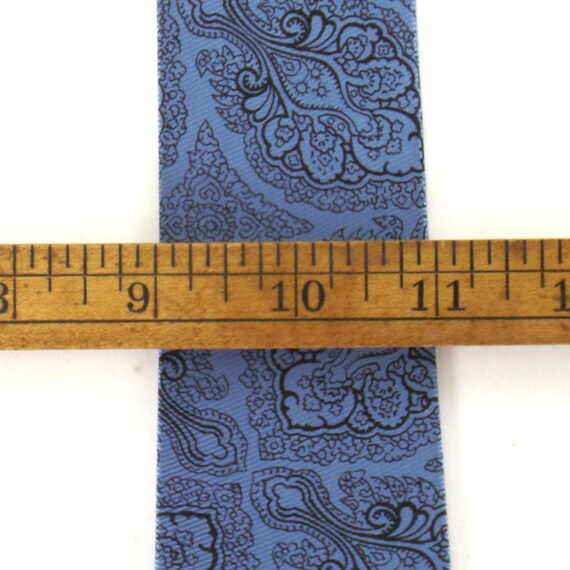 vintage tie blue and pink patterned necktie 50s 6… - image 3