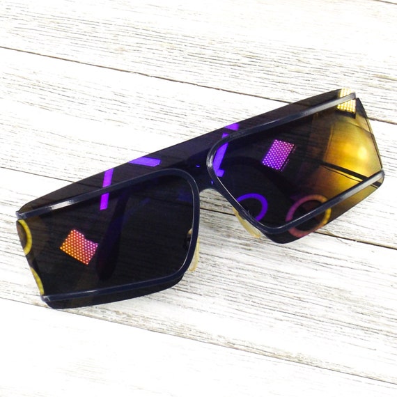 sunglasses vintage shield sunglasses | oversized … - image 7