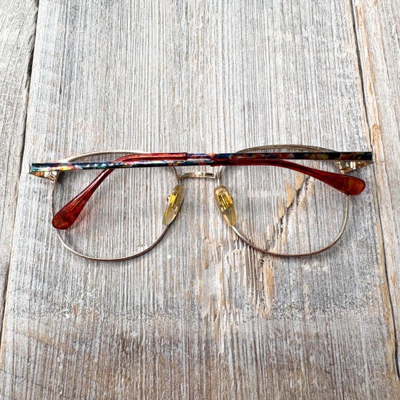 Round Eyeglass Frames: Rainbow Multi Light Gold, … - image 6