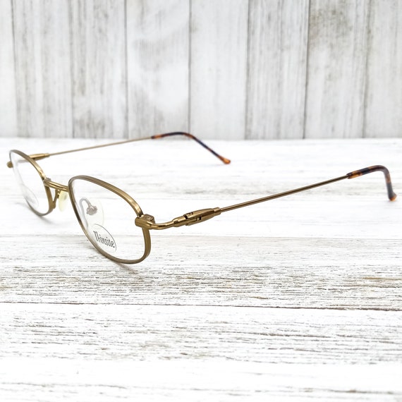 y2k glasses vintage eyeglasses | small rectangle … - image 3