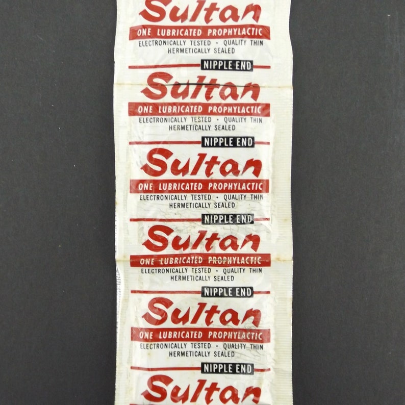 NOS 60s vintage sultan condoms retro prophylactic condom Etsy