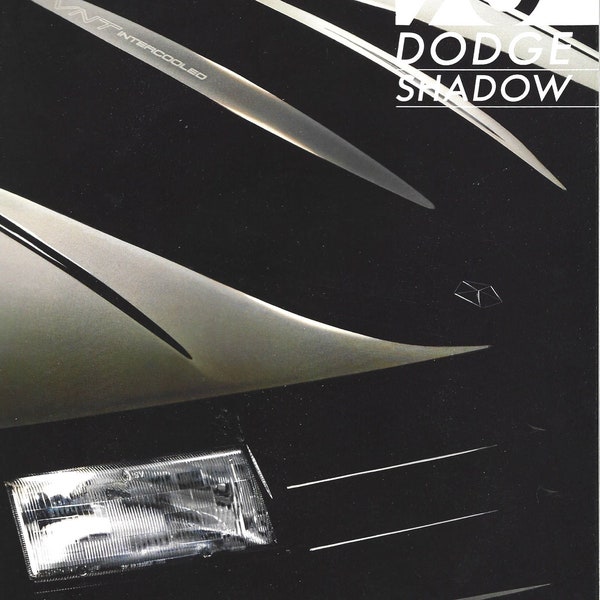 vintage car brochure 1990 dodge shadow | auto features options specs | car dealer catalog | catalogue pamphlet memorabilia | gift for men