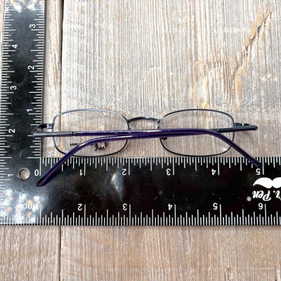 Vintage 90s Black Rectangle Eyeglass Frames - Uni… - image 4