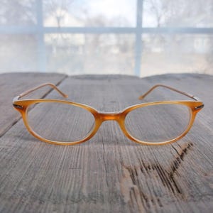 thin blonde eyeglass frames silver details pillow eyeglasses 90s accessories unisex/men/women fashion glasses accessory