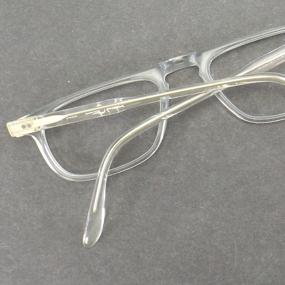 vintage crystal clear reading eye glasses plastic… - image 6