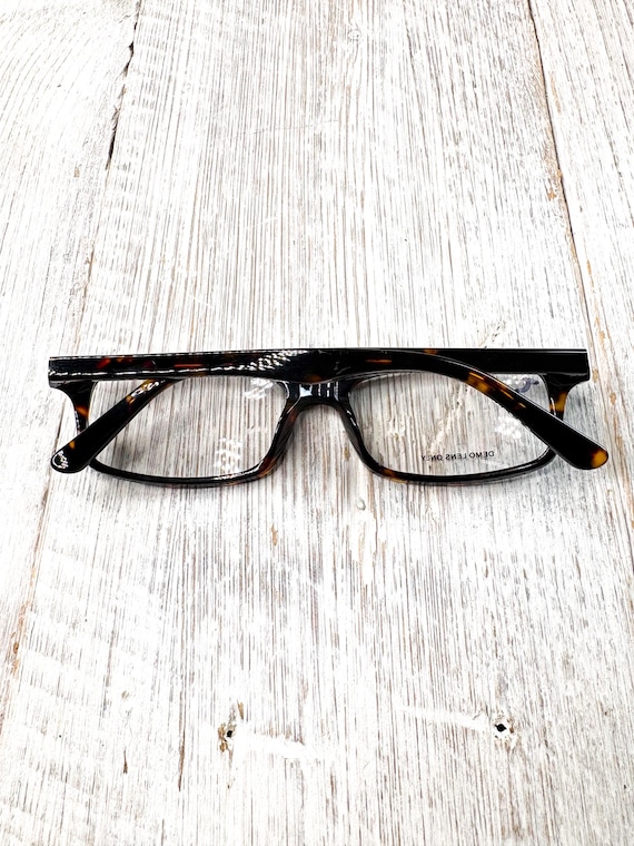 Rectangular Brown Tortoise-Shell Eyeglasses: 54[]… - image 7
