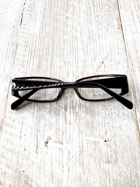Burgundy Rectangular Eyeglass Frames: 53[]16-135 - image 7