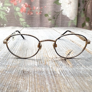 kids eyeglass frames only 45[]17/125 light gold tortoise round eyeglasses child/children/boy/girl nox/vintage/deadstock prescription eyewear