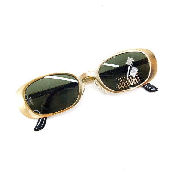 90s gold sunglasses vintage elvis sunglasses retr… - image 4