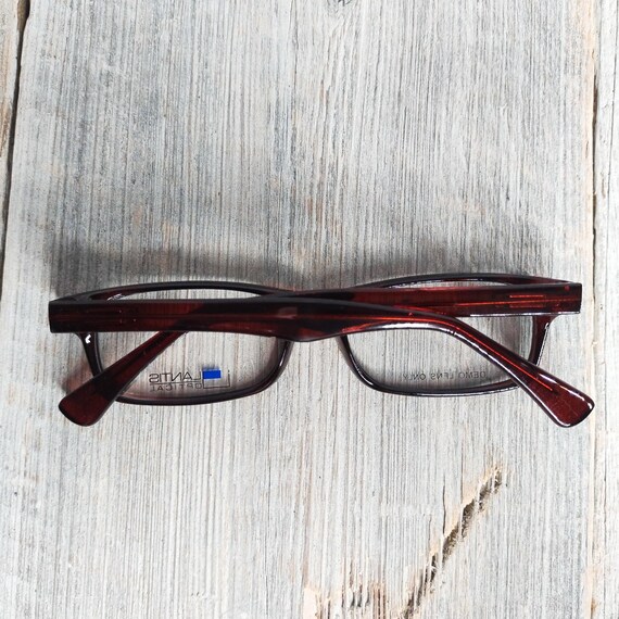 Dark Brown Rectangle Eyeglass Frames - Lantis Opt… - image 4