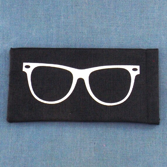 vintage NOS eyeglass case | black canvas soft eye… - image 9