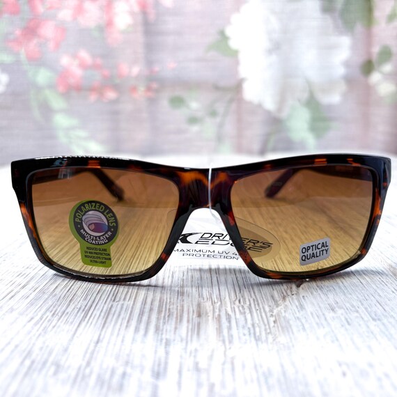 square sunglasses, tortoise-shell, polarized lens… - image 2