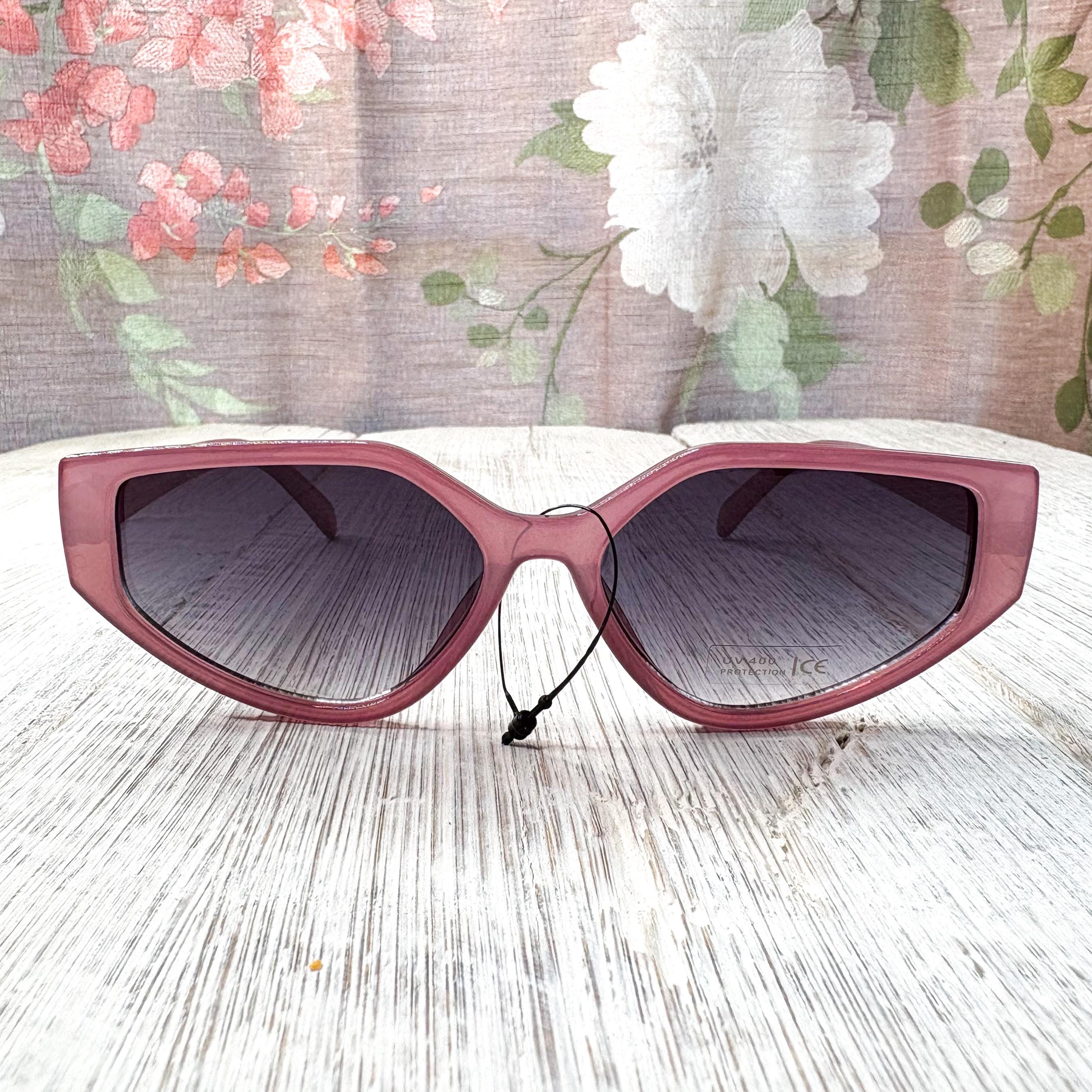 Octagonal Pink Gradient Sunglasses - Women Accessories Amazon.com: Round Octagon Shape Sunglasses Vintage Thin  main image 4