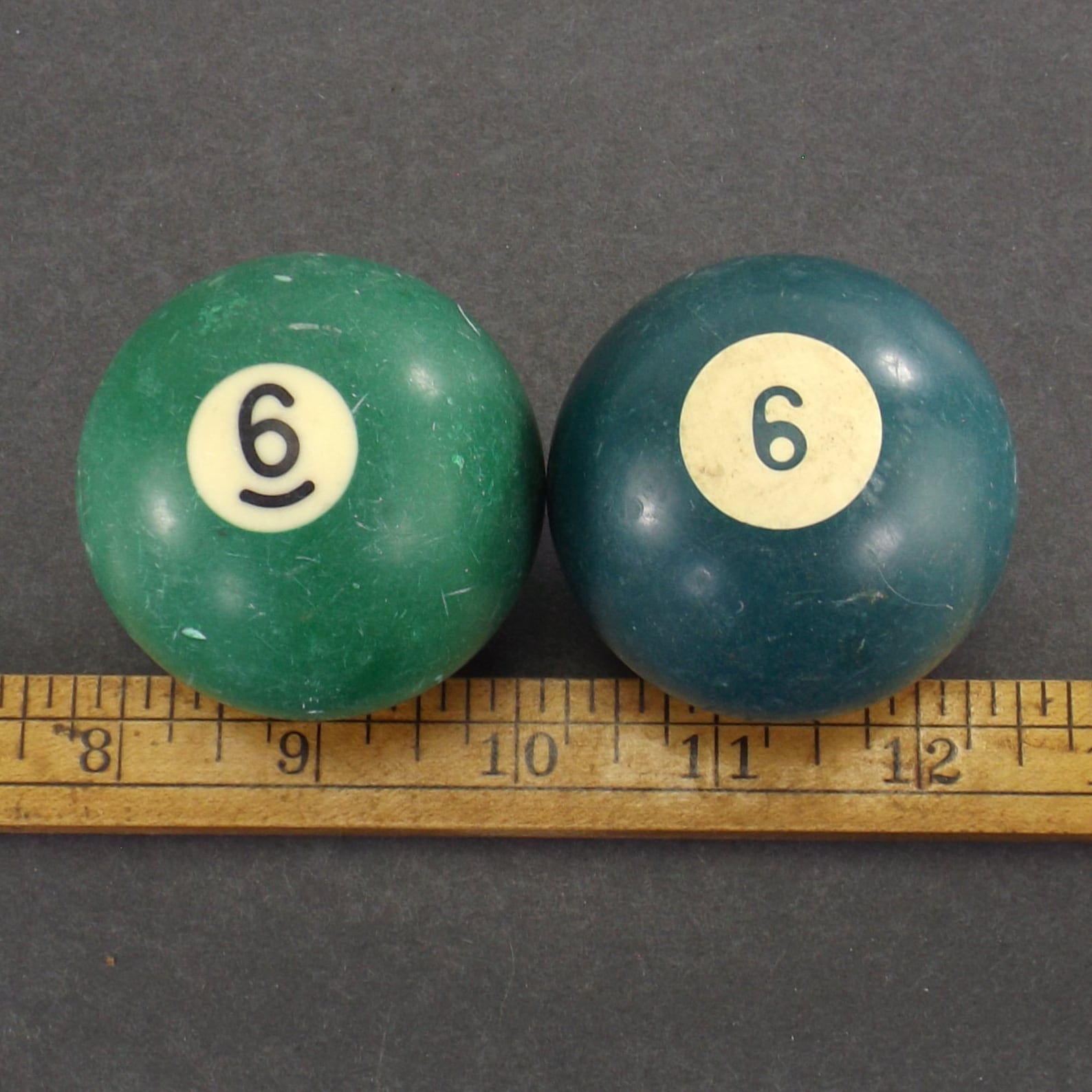 Vintage Pool Ball Number 6 Solid Green Single Billiard Ball Etsy