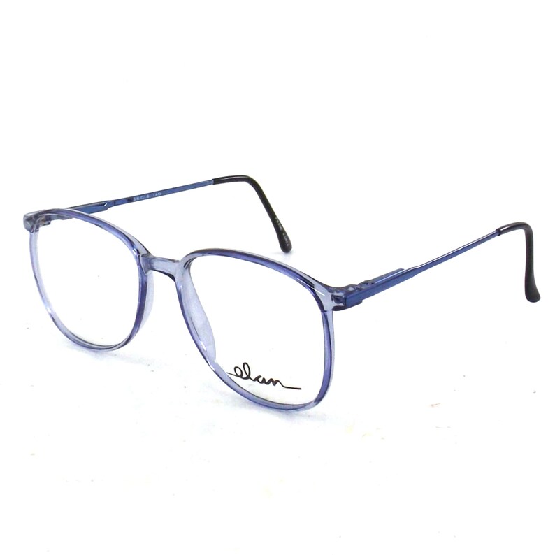 vintage 80s NOS eyeglasses oversize round eye glasses clear blue eyeglasses hipster eyeglasses for men or women eyewear image 2