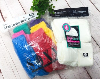 NOS vintage SOCKS new in package womens ribbed and cuffed, your choice