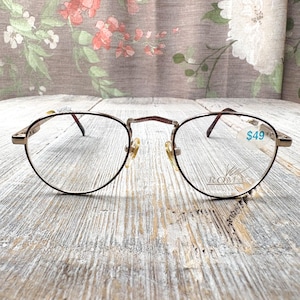 kids eyeglass frames only 44[]20/145 light gold tortoise round eyeglasses child/children/boys/girls glasses nos/vintage/deadstock eyewear