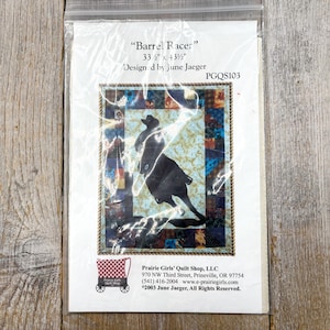 wall hanging quilt sewing pattern barrel racer western cowboy country rustic horse home decor 33.5&quot; x 43.5&quot;