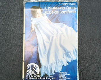 vintage christening gown sewing pattern rainbow hill 17-9080 size 6-12-18 months