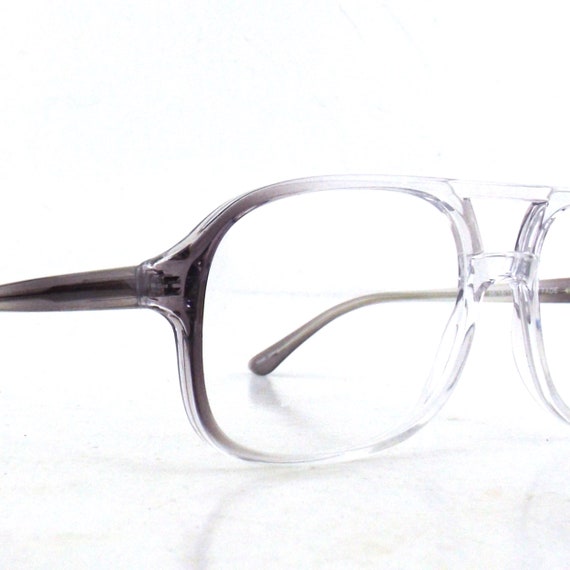 vintage NOS 80s square double bridge eyeglasses a… - image 3