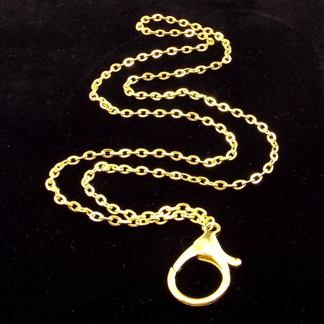 Gold Eyeglass Loop Chain Id Badge Holder Lanyard Necklace Ring Holder