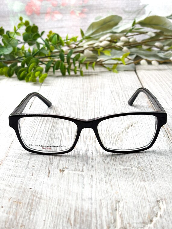 Black Rectangle Eyeglass Frames: Prescription Gla… - image 3