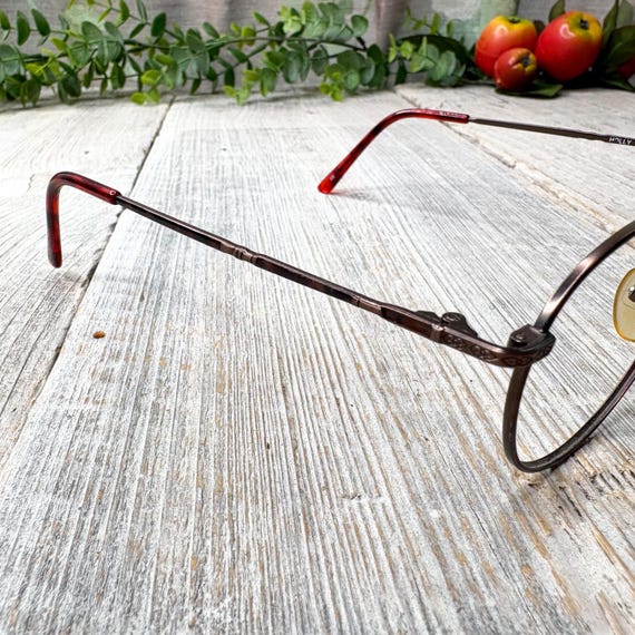 Vintage Copper Round Eyeglass Frames: 1990s Unise… - image 2