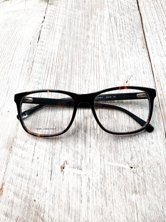 Square Dark Tortoise-Shell Eyeglass Frames: Y2K V… - image 6