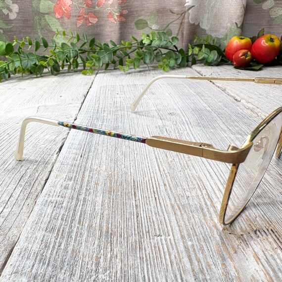 Oversized Round Eyeglass Frames: Pink Multi Matte… - image 2