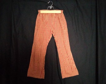 vintage wavy striped pants wide leg elastic waist