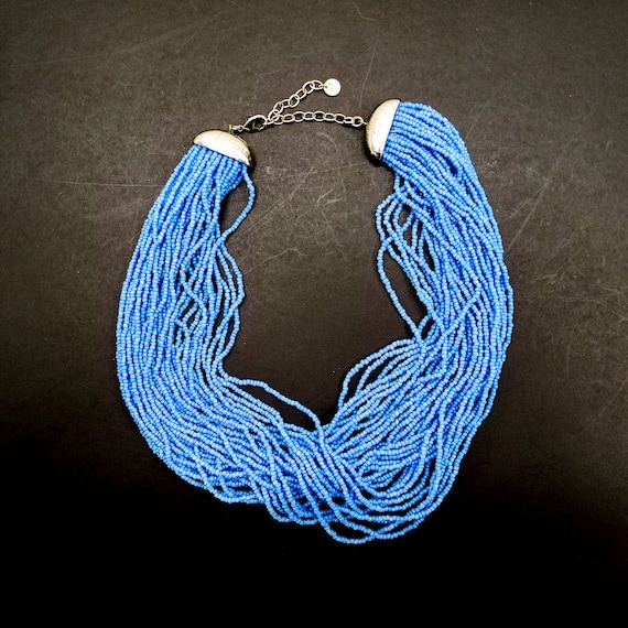 vintage talbots beaded necklace | multi strand se… - image 2