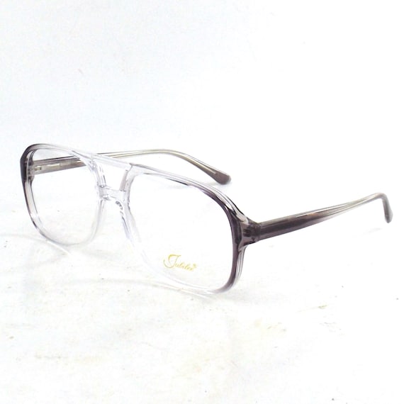 vintage NOS 80s square double bridge eyeglasses a… - image 2